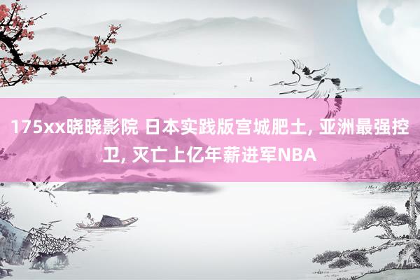 175xx晓晓影院 日本实践版宫城肥土, 亚洲最强控卫, 灭亡上亿年薪进军NBA