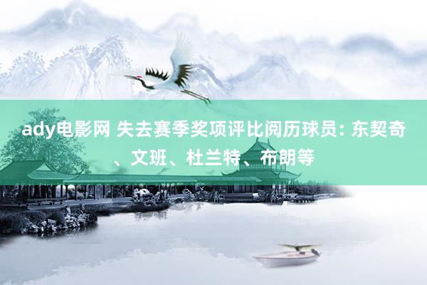 ady电影网 失去赛季奖项评比阅历球员: 东契奇、文班、杜兰特、布朗等