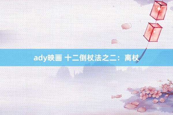 ady映画 十二倒杖法之二：离杖